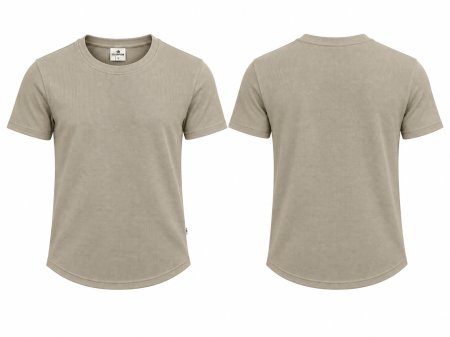 Tricou Barbati Crem-Bej Texturat [1]