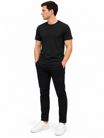 Noutăți - Tricou Negru Texturat Barbati