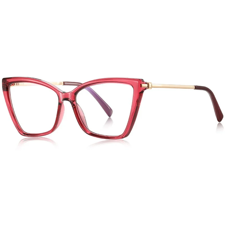 Plastic - Ochelari de vedere Veronika red transparent/gold