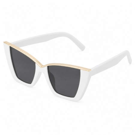 Cat Eye - Sofia White-Gold/Grey