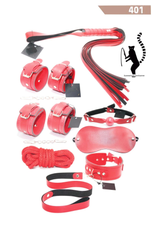 Produse - BDSM SET 7 PIECE RED