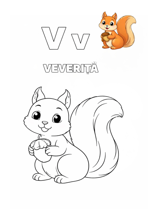 Alfabetul animalelor - Carte de colorat [4]