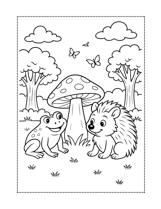 Animale din pădure - Carte de colorat [3]