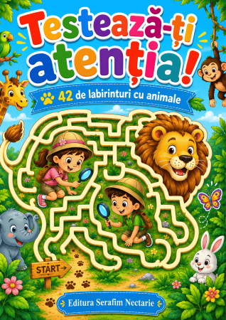 Editura Serafim Nectarie - 42 de labirinturi cu animale – Testează-ți atenția!