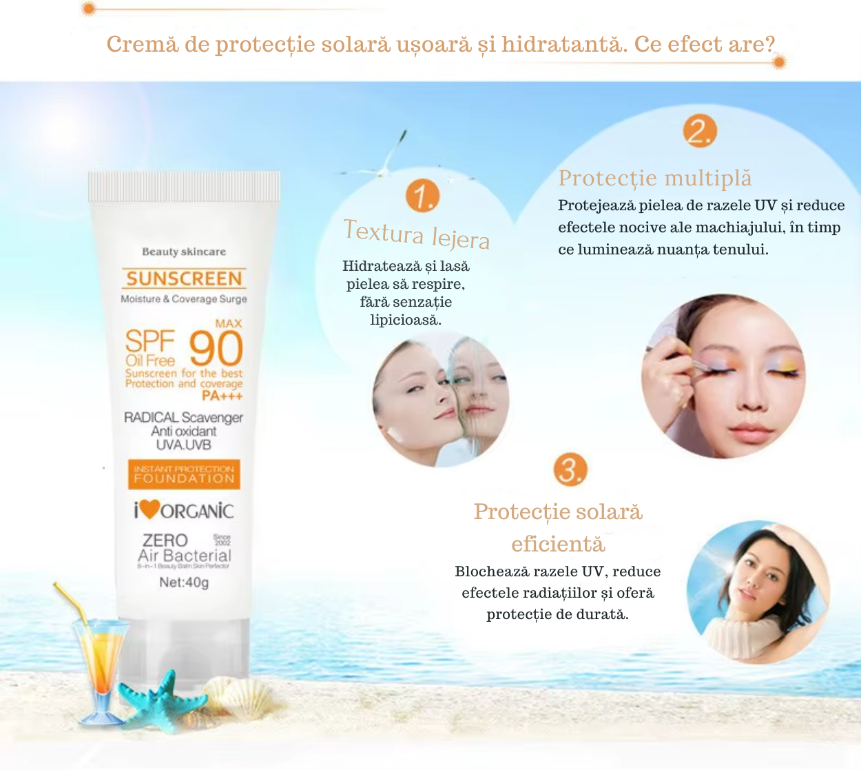 Cremă protecție UV SPF 90 – Antioxidantă, pentru toate tipurile de ten [5]