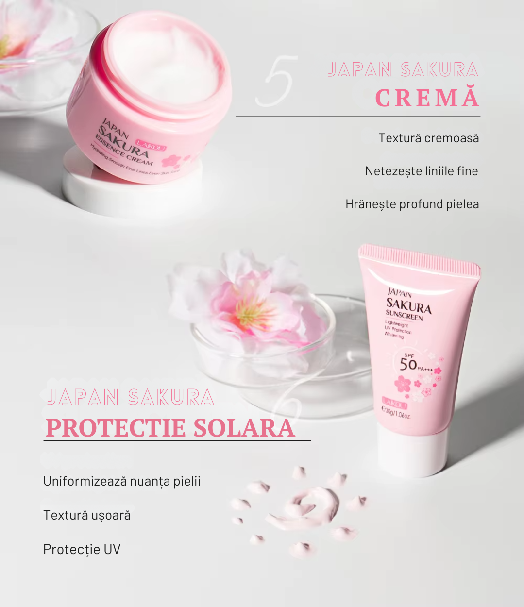 Set Îngrijire Ten Japan Sakura – 6 Piese – Hidratare, Elasticitate și Luminozitate cu Ingrediente Premium [7]