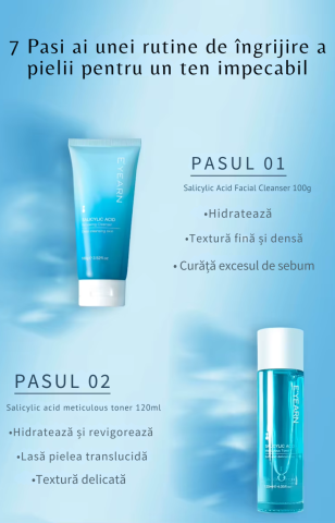 Produse - Set îngrijire ten E’YEARN (7 piese) – Hidratare, anti-acnee, puncte negre, anti-aging