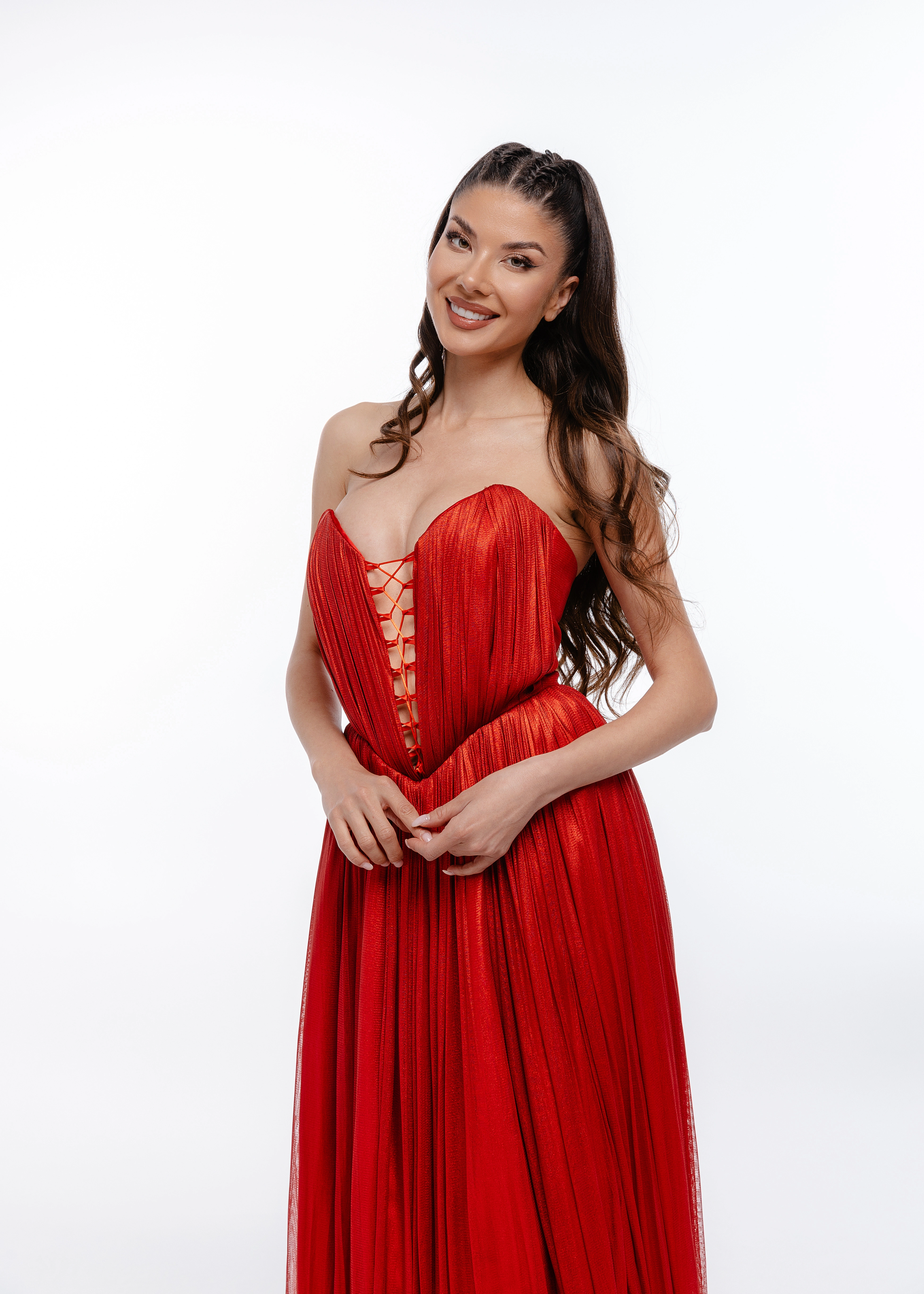 Rochie Scarlet Royale - Rochie din tull din mătase naturală 100% [3]