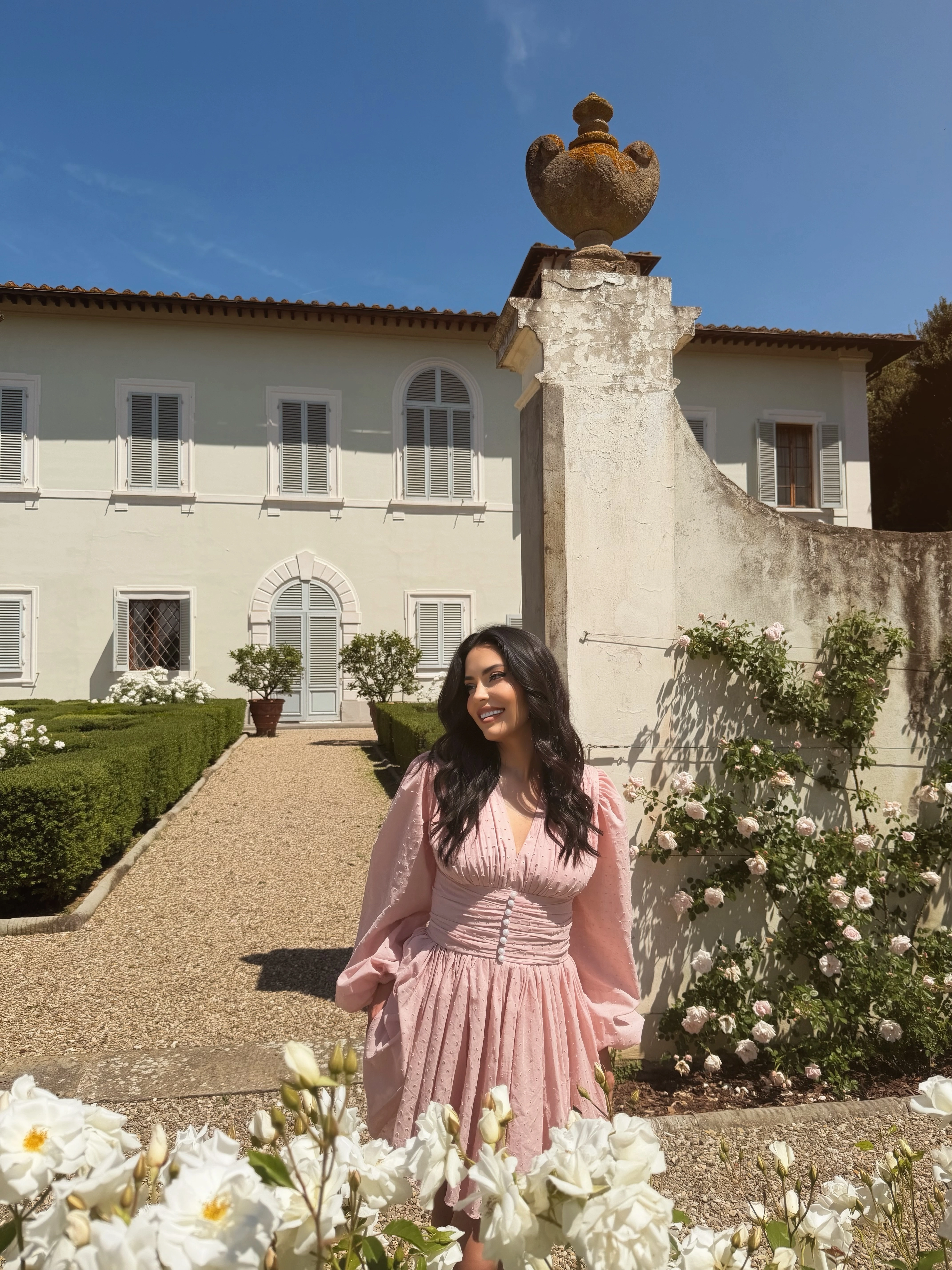 Rosé Garden Dress - Rochie feminină din bumbac 100% [2]