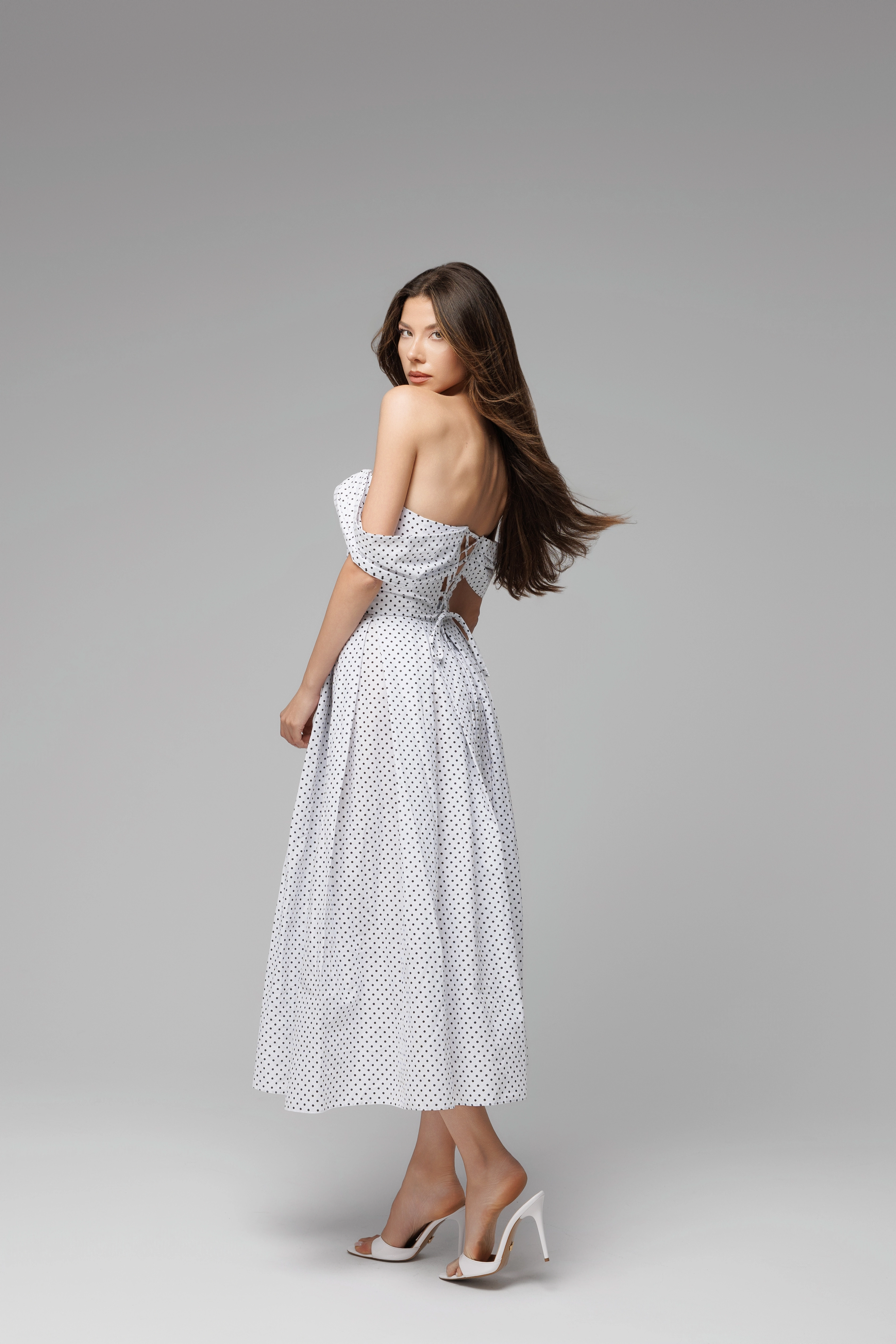 Set White Dots Charm - Rochie de vară elegantă [4]