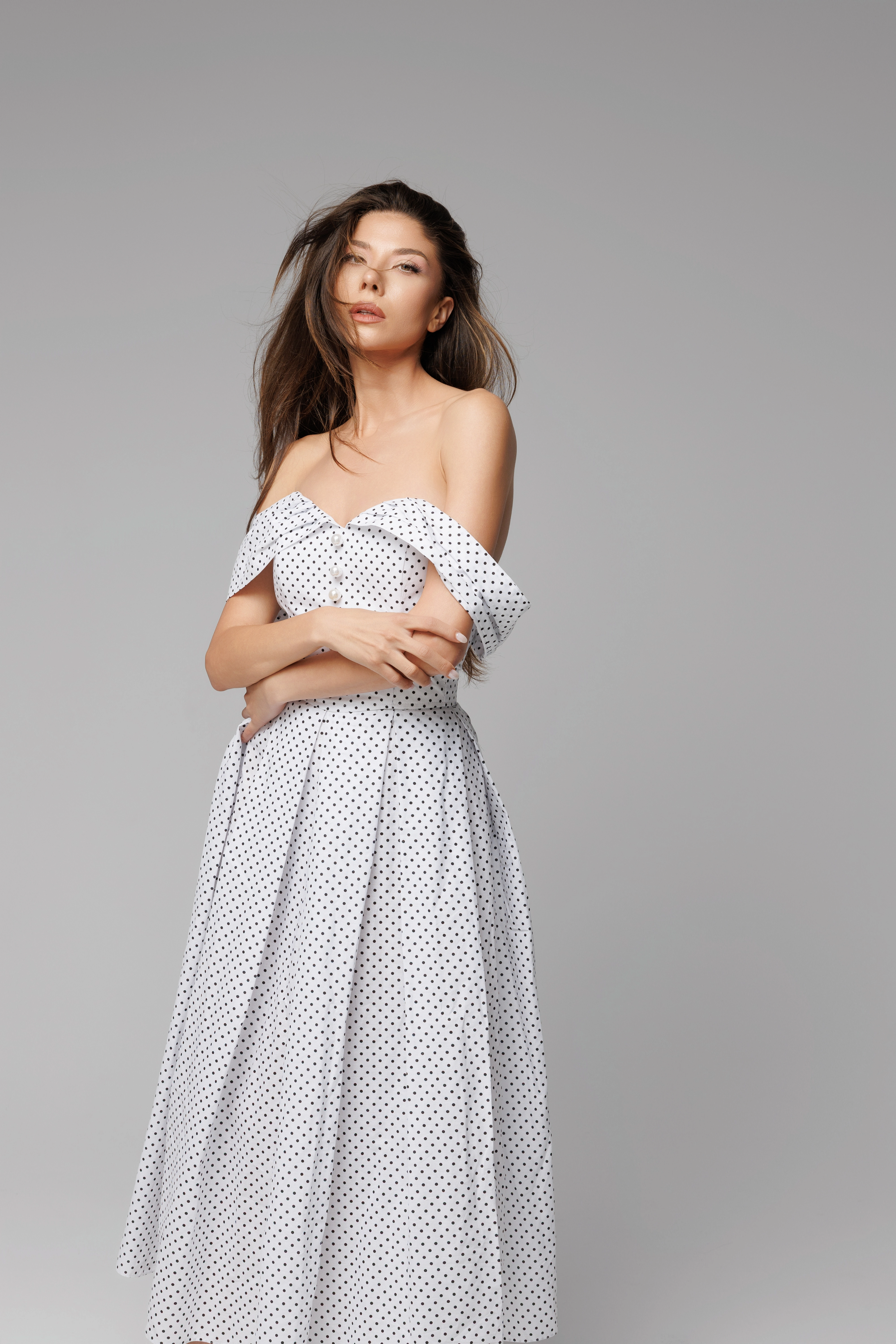 Set White Dots Charm - Rochie de vară elegantă [2]