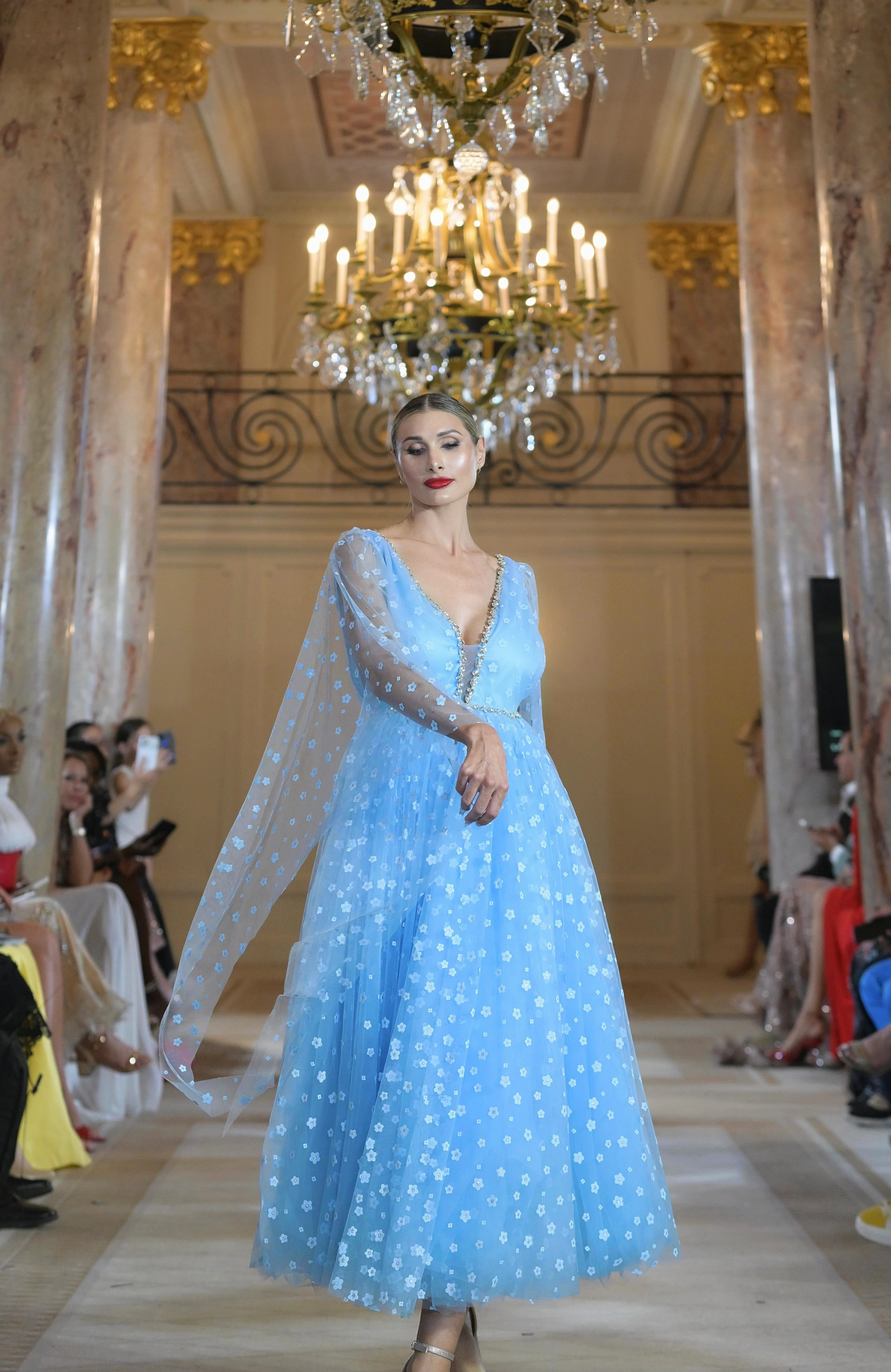 Sky Blossom Dress - Rochie couture premium [3]