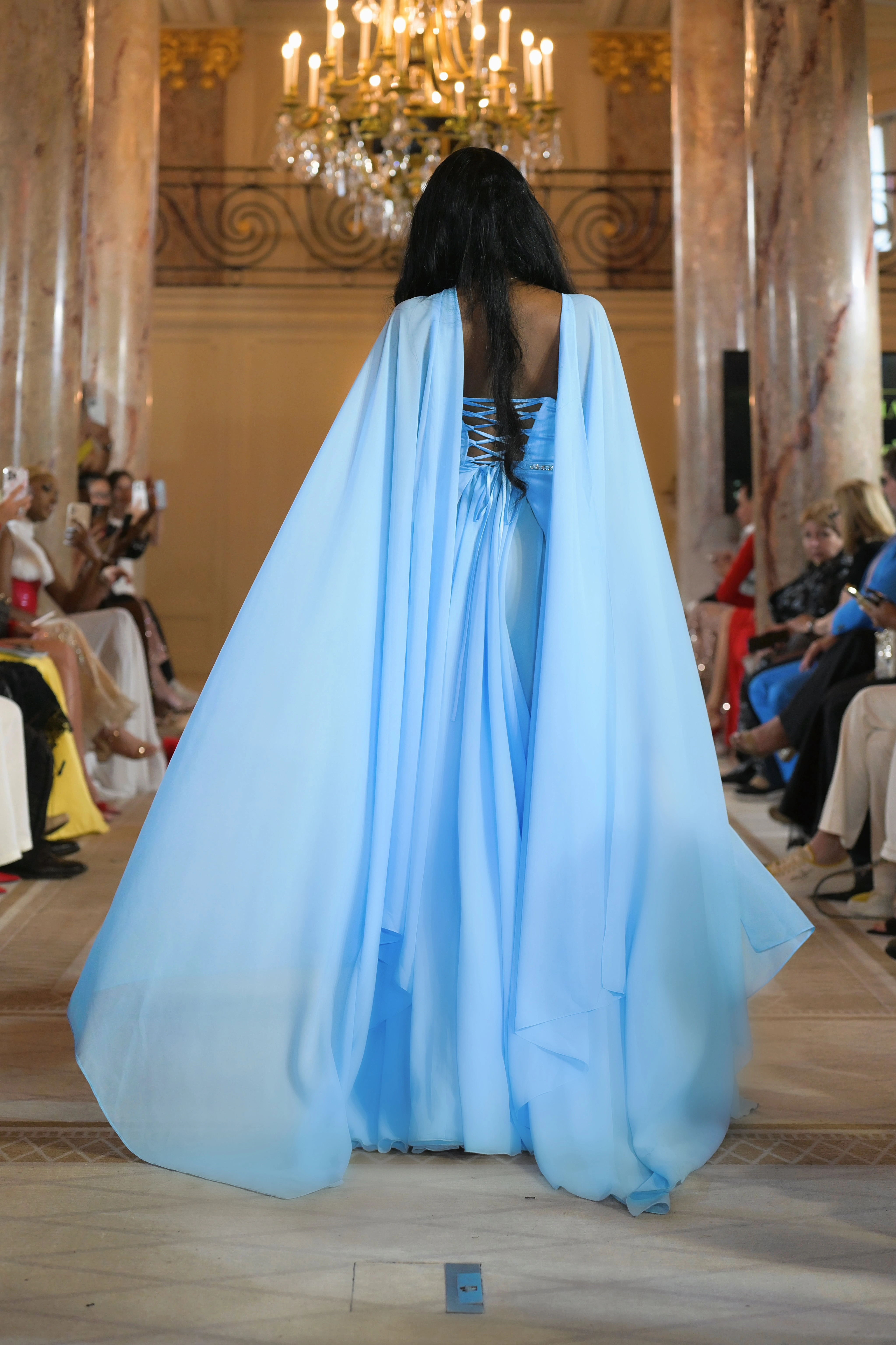 Sky Blue Goddess Gown - Rochie couture premium [4]