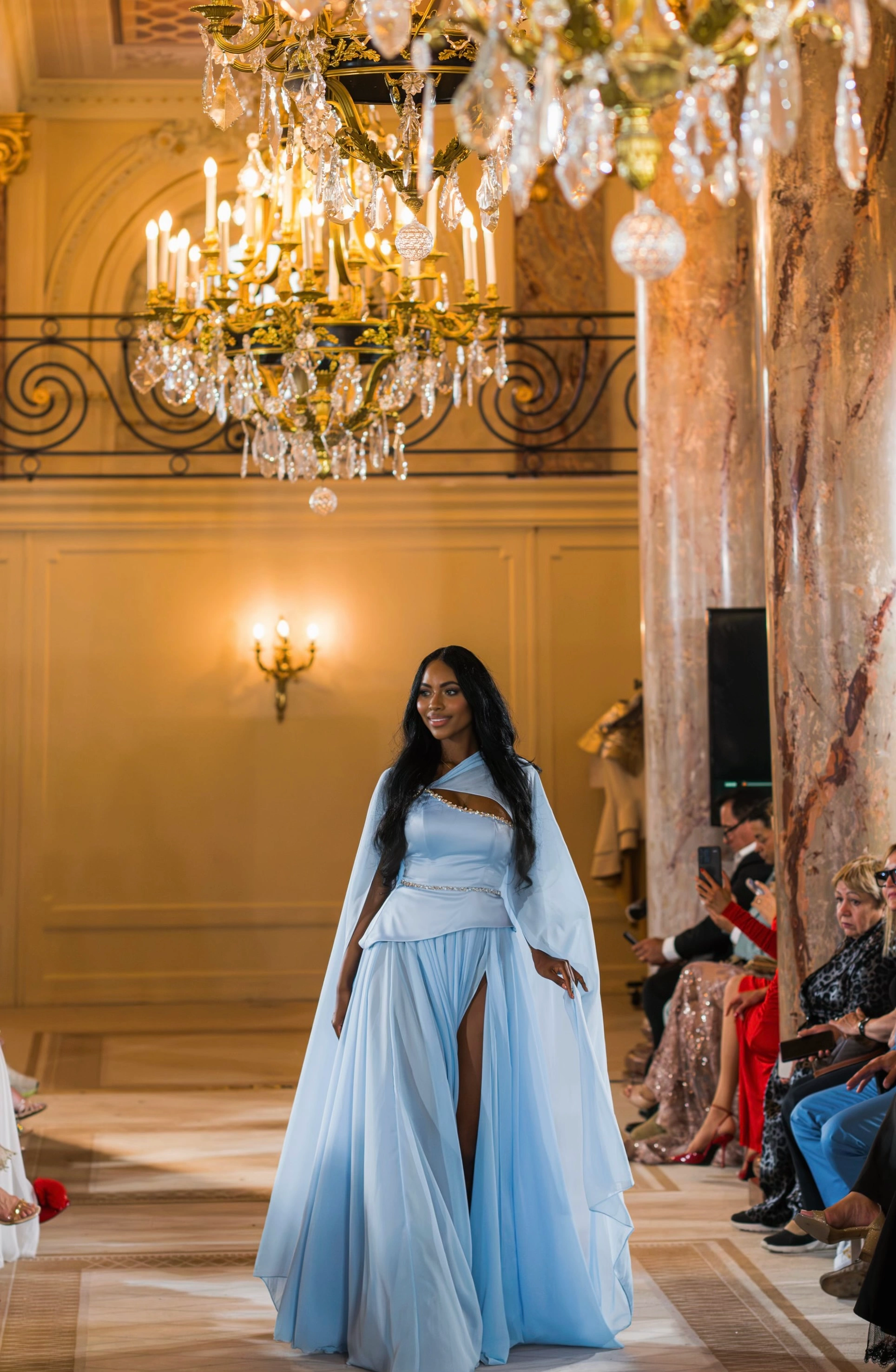Sky Blue Goddess Gown - Rochie couture premium [2]