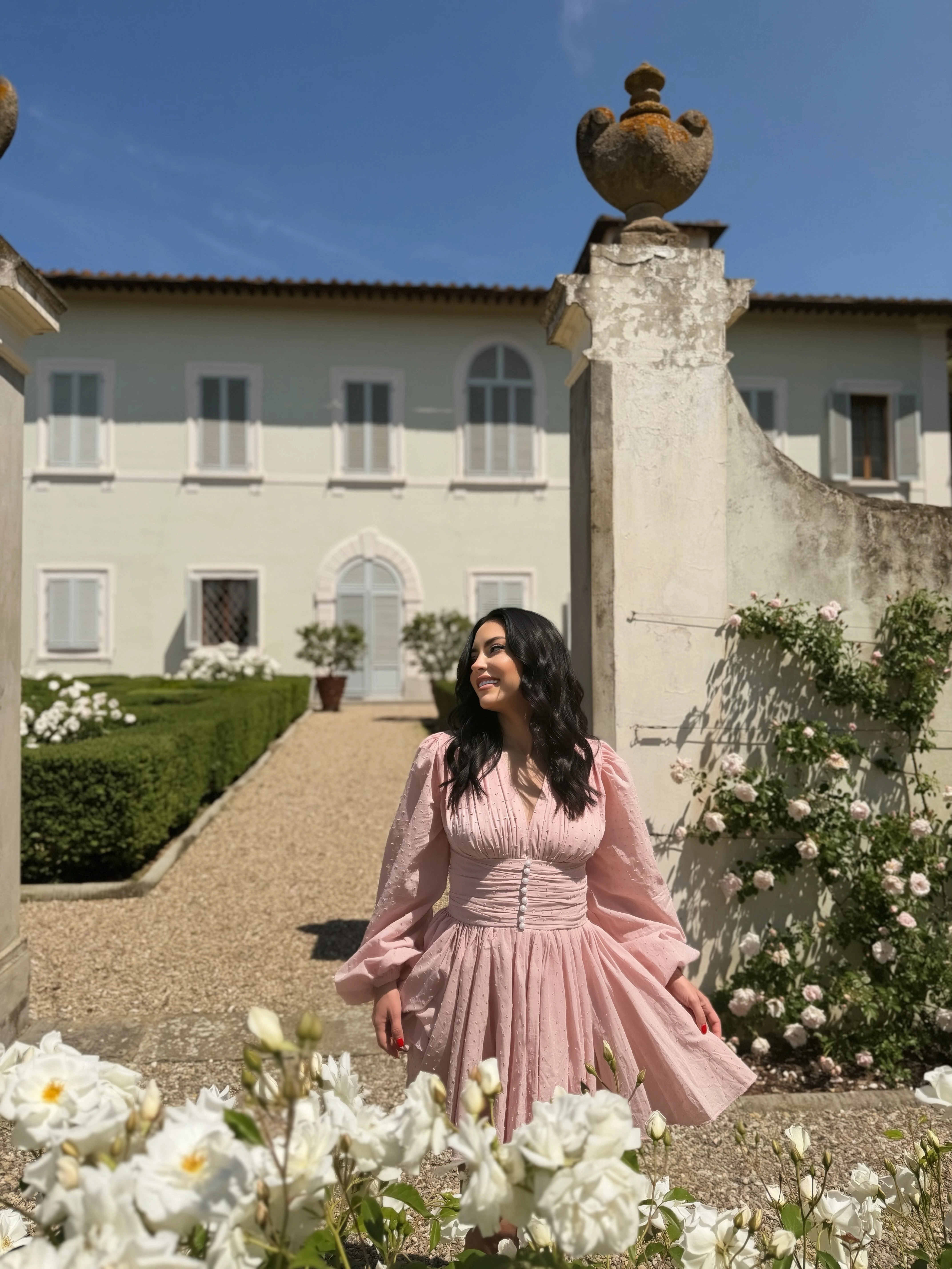 Produse - Rosé Garden Dress - Rochie feminină din bumbac 100%