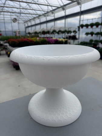 Ghivece - Ghiveciul Ara, diametru 40cm, 12L, culoare alb