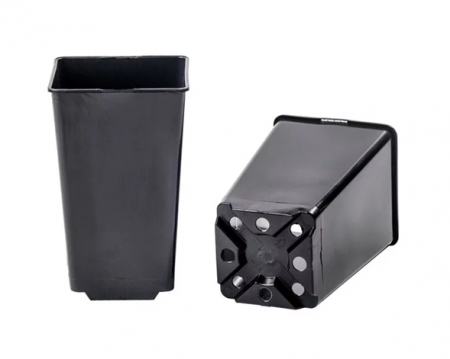 Pachet 20 ghivece pătrate 12x12x19,5 cm, culoare neagră [2]