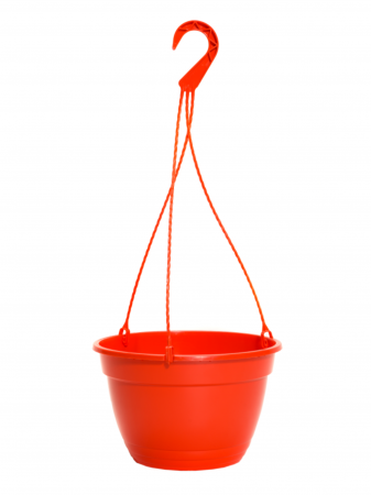 Ghivece - Pachet 10 ghivece suspendate de 21 cm, culoare roșie