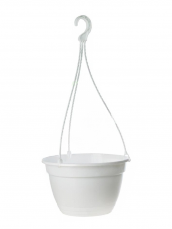 Ghivece - Pachet 10 ghivece suspendate de 23 cm, culoare alb