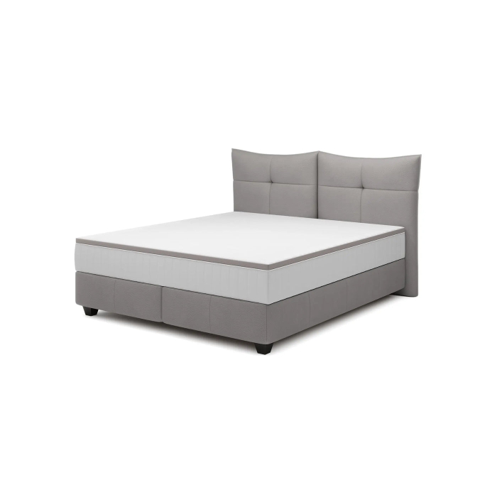 Pat CADIS 180x200, stofa catifelata turcoaz inchis - Riviera 87, cu suport pentru saltea [2]