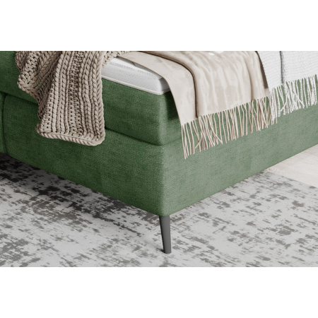 Pat boxspring LUCIO 180x200, stofa catifelata bej deschis - Ontario 02, cu saltele si topper [3]