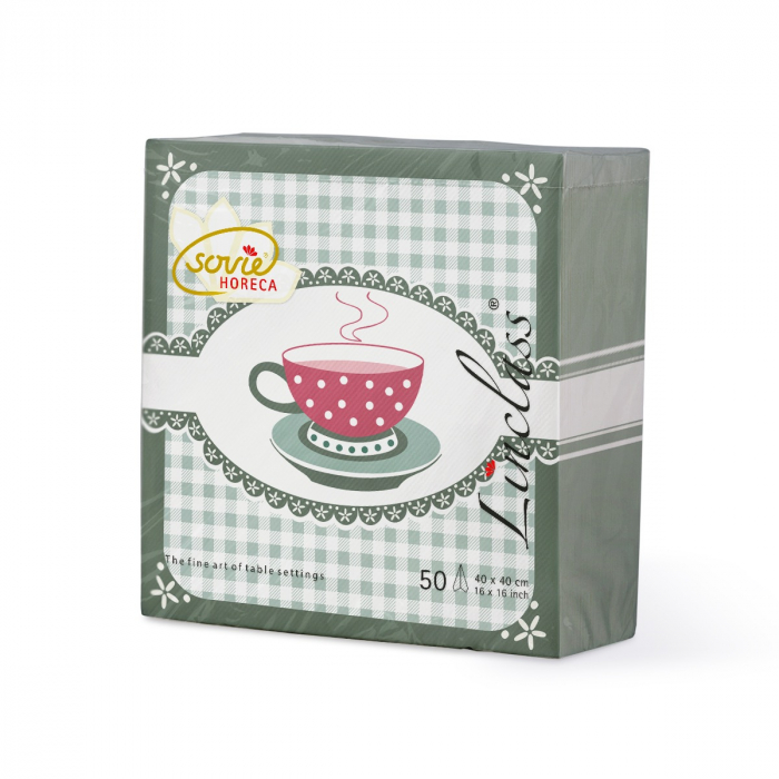 Servetele de masa festive Linclass - Kathrin (verde padure) / 40 x 40 cm / 50 buc [3]