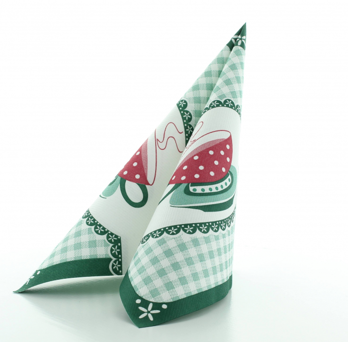Servetele de masa festive Linclass - Kathrin (verde padure) / 40 x 40 cm / 50 buc [6]