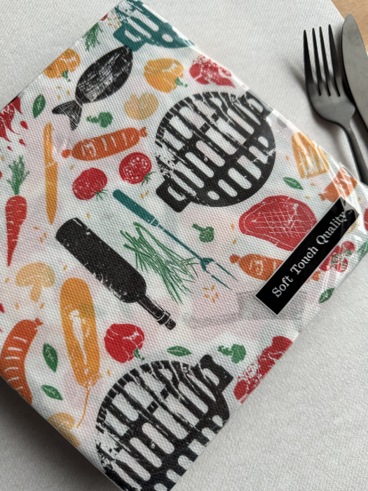 Servetele de masa festive, SoftPoint - Vegan Party / 40x40 cm / 20 buc [2]