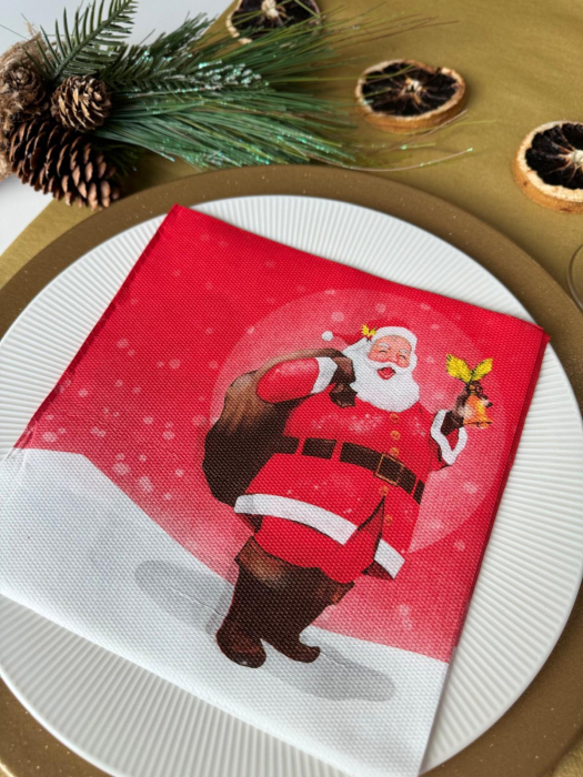 Servetele de masa festive Softpoint pentru Craciun - Santa / 40 x 40 cm / 20 buc [3]