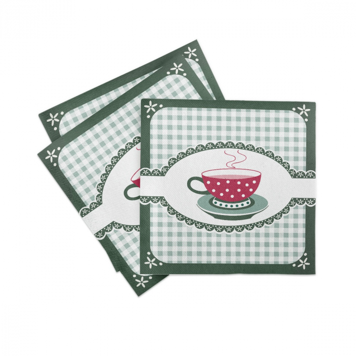 Servetele de masa festive Linclass - Kathrin (verde padure) / 40 x 40 cm / 50 buc [2]