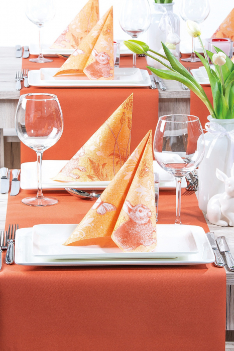 Set accesorii decorative masa festiva Paste - servetele festive Peter si traversa de masa Linclass Terrakotta [1]