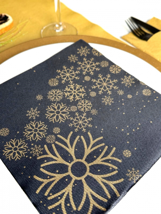 Servetele de masa festive Softpoint - Snowflakes (Fulgi de zapada) / 40 x 40 cm / 20 buc [2]