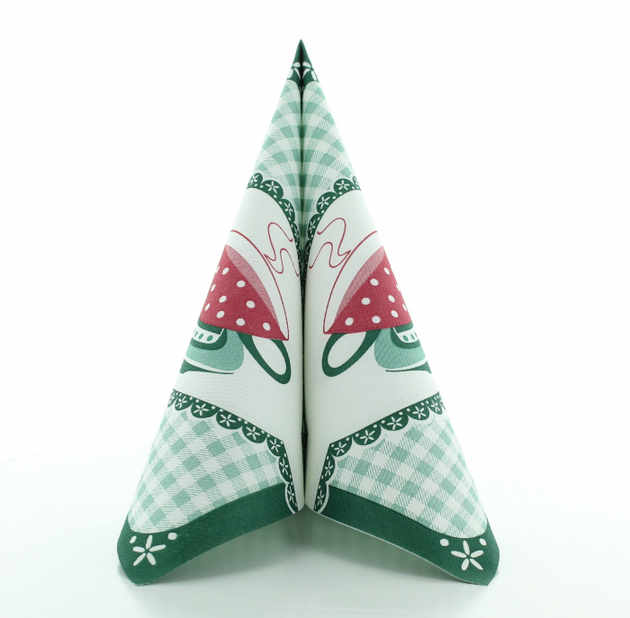 Servetele de masa festive Linclass - Kathrin (verde padure) / 40 x 40 cm / 50 buc [5]