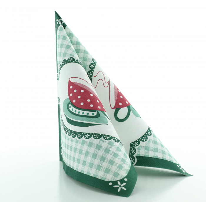 Servetele de masa festive Linclass - Kathrin (verde padure) / 40 x 40 cm / 50 buc [4]