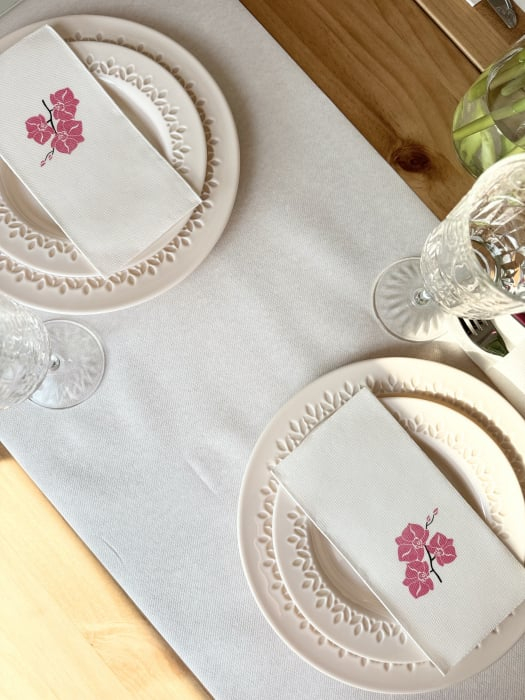 BAX Servetele de masa festive Softpoint - Shija (imprimeu orhidee roz) / 40 x 40 cm / pliate 1/8, 600 buc [6]