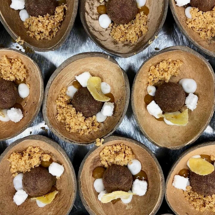 Boluri ovale biodegradabile, din coaja de nuca de cocos, 150 ml, aprox. Ø 110/150 x h60/90 mm, 10 buc [2]