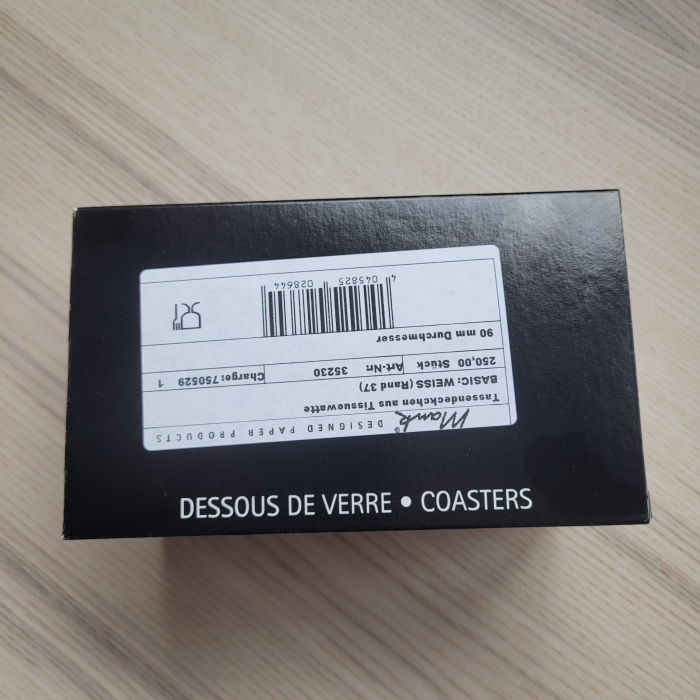 Coastere/suporturi din hartie pentru pahare sau cesti / negre / diametru 9 cm / 250 buc [3]