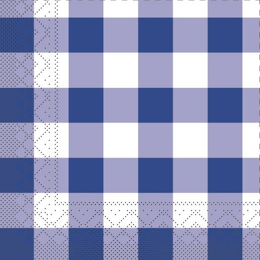 Servetele de masa - Tissue Karo (carouri albastre) / 25 x 25 cm / 250 buc [1]