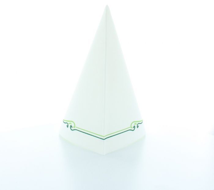 Servetele de masa festive Linclass Colour Line (albe, contur verde) / 40 x 40 cm / 50 buc [3]