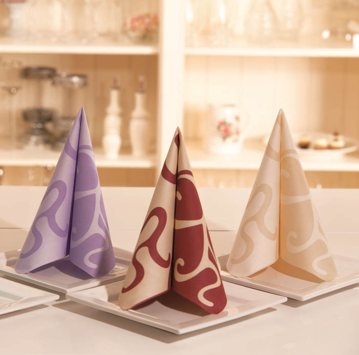 Servetele de masa festive Linclass - Flair (Crem) / 40x40 cm / 50 buc [5]