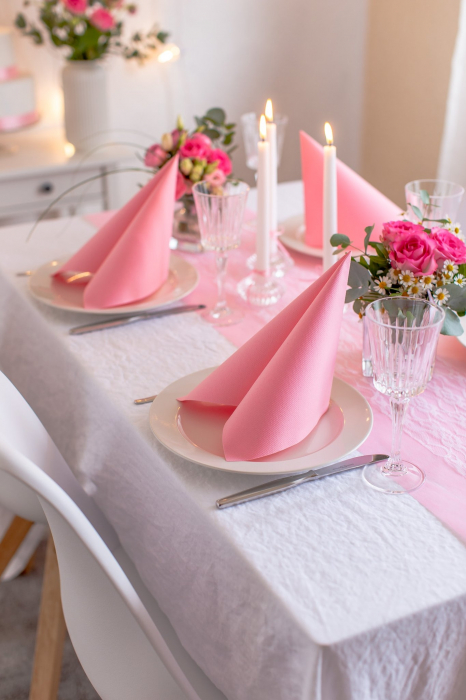 Servetele de masa festive Linclass Light - Pink (Roz) / 40 x 40 cm / 50 buc [7]