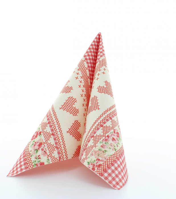 Servetele festive Linclass - Mathilda (inimioare) / 40 x 40 cm / 50 buc [3]