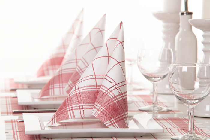 Servetele de masa festive Linclass - Nadeem (Bordeaux) / 40x 40 cm / 50 buc [1]