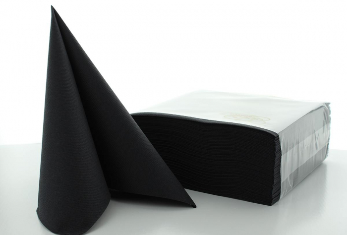 Servetele de masa festive Linclass - Negru / 40 x 40 cm / 50 buc [3]