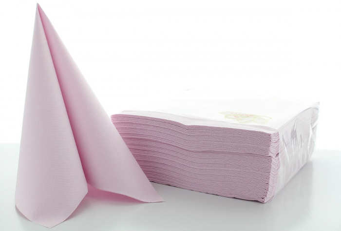 Servetele de masa festive Linclass (roz pal) / 40 x 40 cm / 50 buc [3]