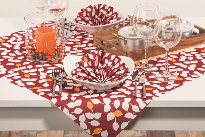 Servetele de masa festive Linclass - Silas (bordeaux) / 40 x 40 cm / 50 buc [1]