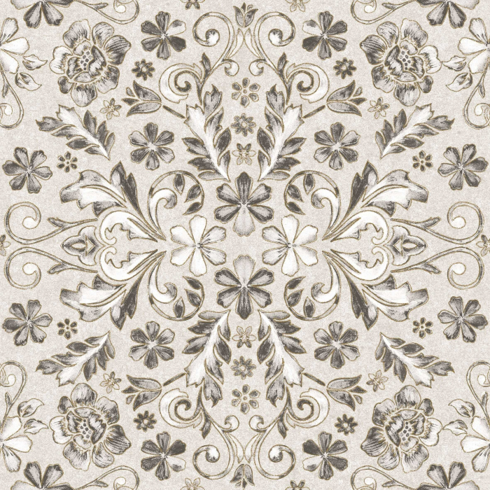 Fata de masa - Linclass Georg (Flori gri) / 80 x 80 cm / 1 buc [2]