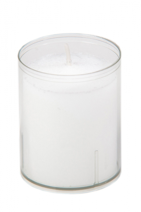 Lumanare cilindrica in borcan de plastic transparent, Ø 5cm x h 6,5 cm, 1 buc [1]