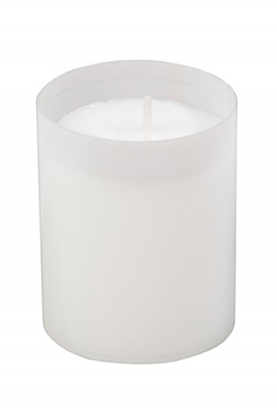 Lumanare cilindrica in borcan de plastic alb, Ø 5cm x h 6,5 cm, 1 buc [1]
