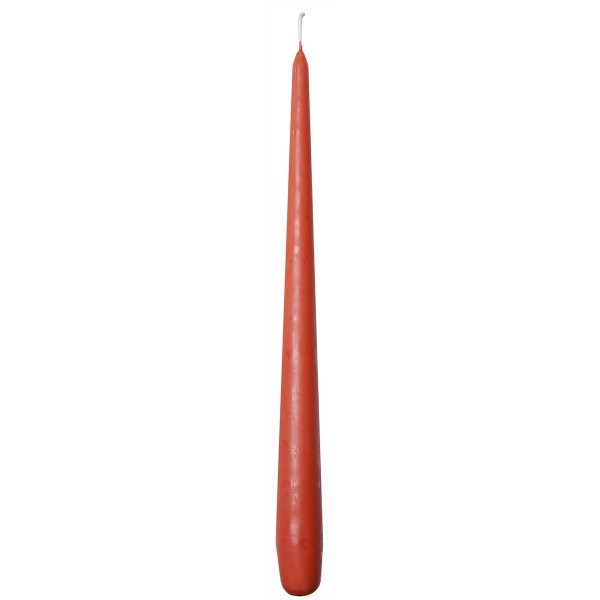 Lumanare sfesnic conica, caramizie, Ø 2,2 cm x inaltime 28 cm, durata de ardere 10 ore [1]